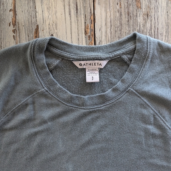 Athleta Mindset Sweater Bali Green Women's Small - Picture 5 of 7